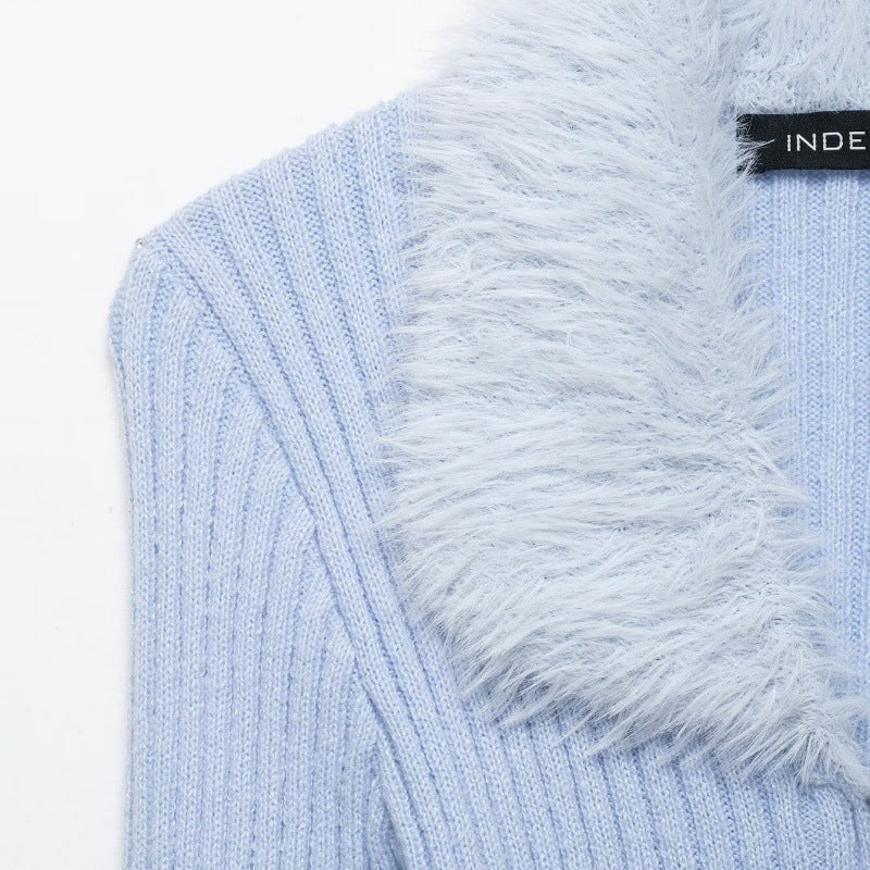 Kirsi Shag-Collar Cardigan