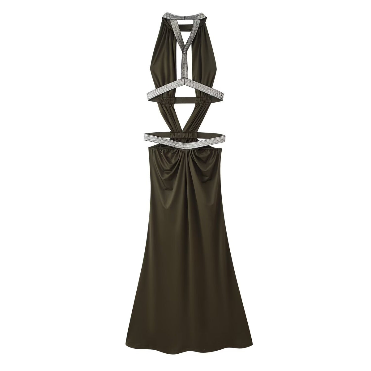 Nyra Cutout Halter Gown