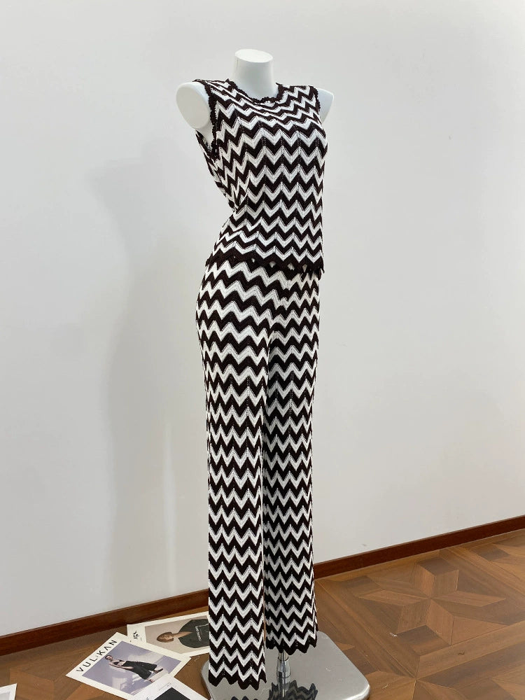 Strivelle Contrast Pants Set