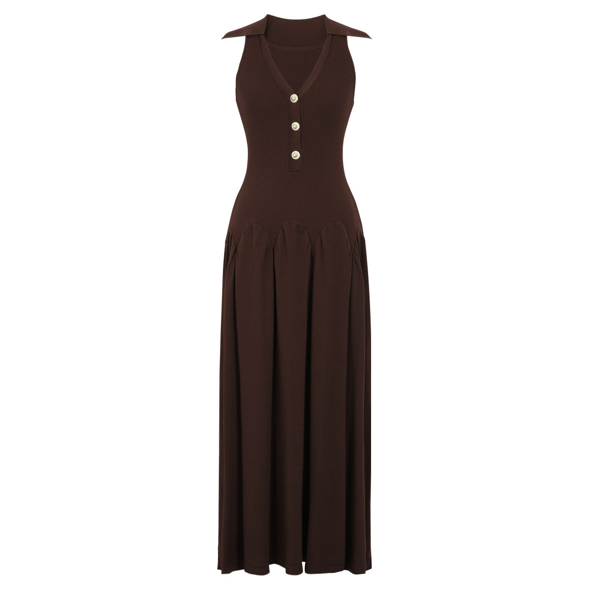 Noemi Ribbed Knit Column Maxi Dress