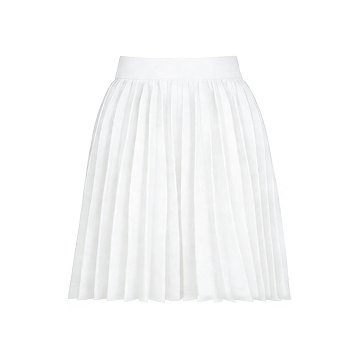 Delphine Contrast-Collar Knit Top and Pleated Skirt Set