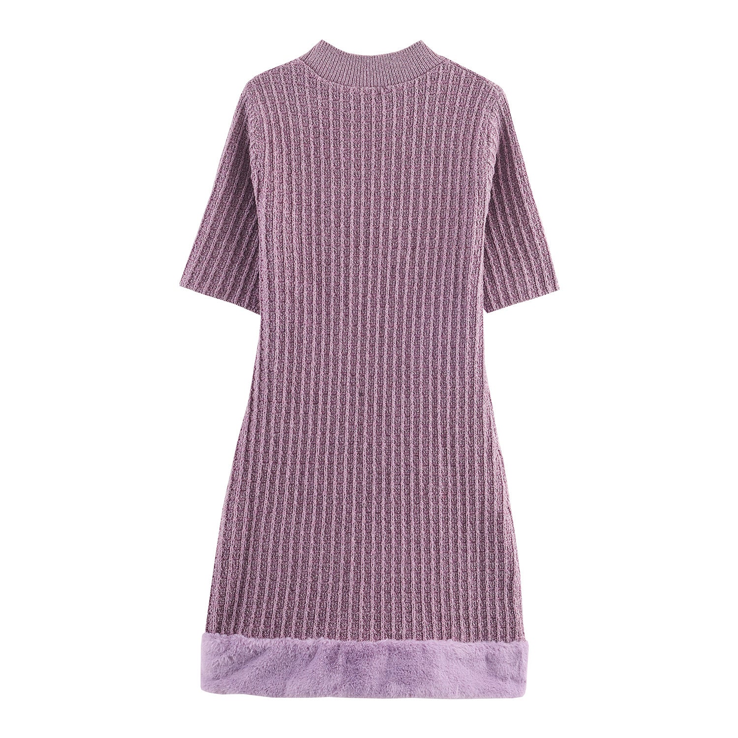 Textured Knit Sleeveless Mini Dress
