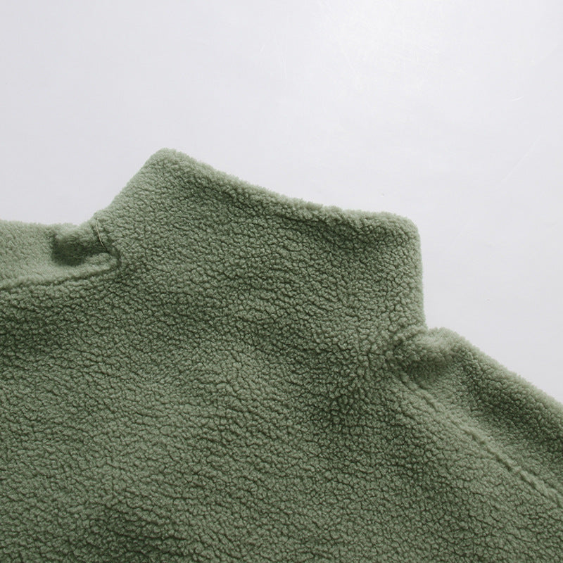 Ilse Mock-Neck Fleece Crop