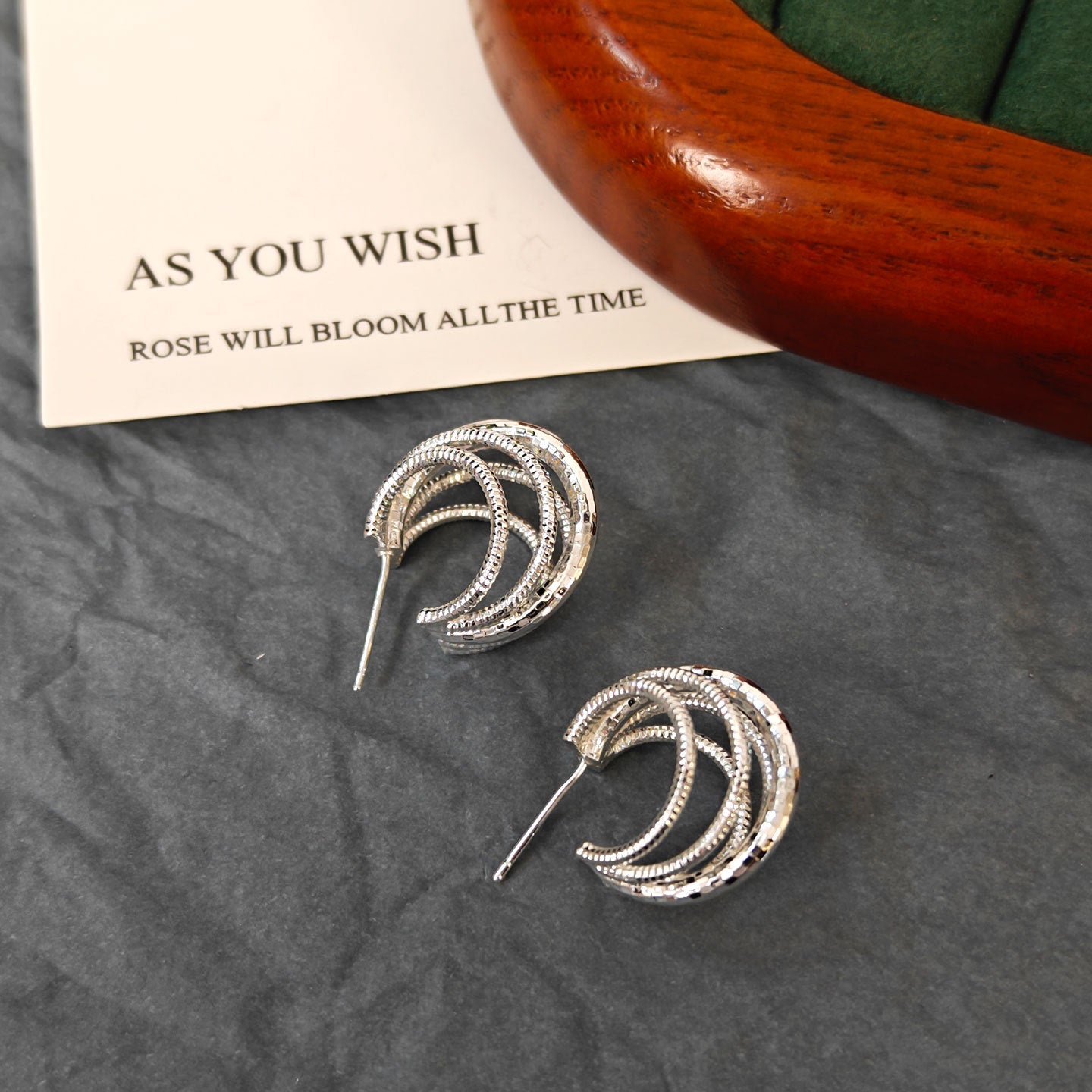 Multi Layer C Hoop Earrings