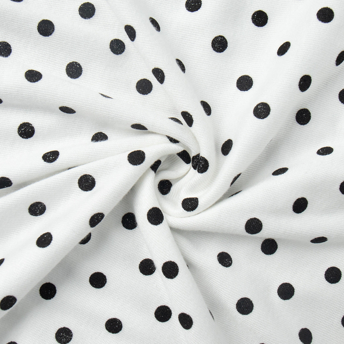 Polka Dot Off-Shoulder Top & Ruched Maxi Skirt Set