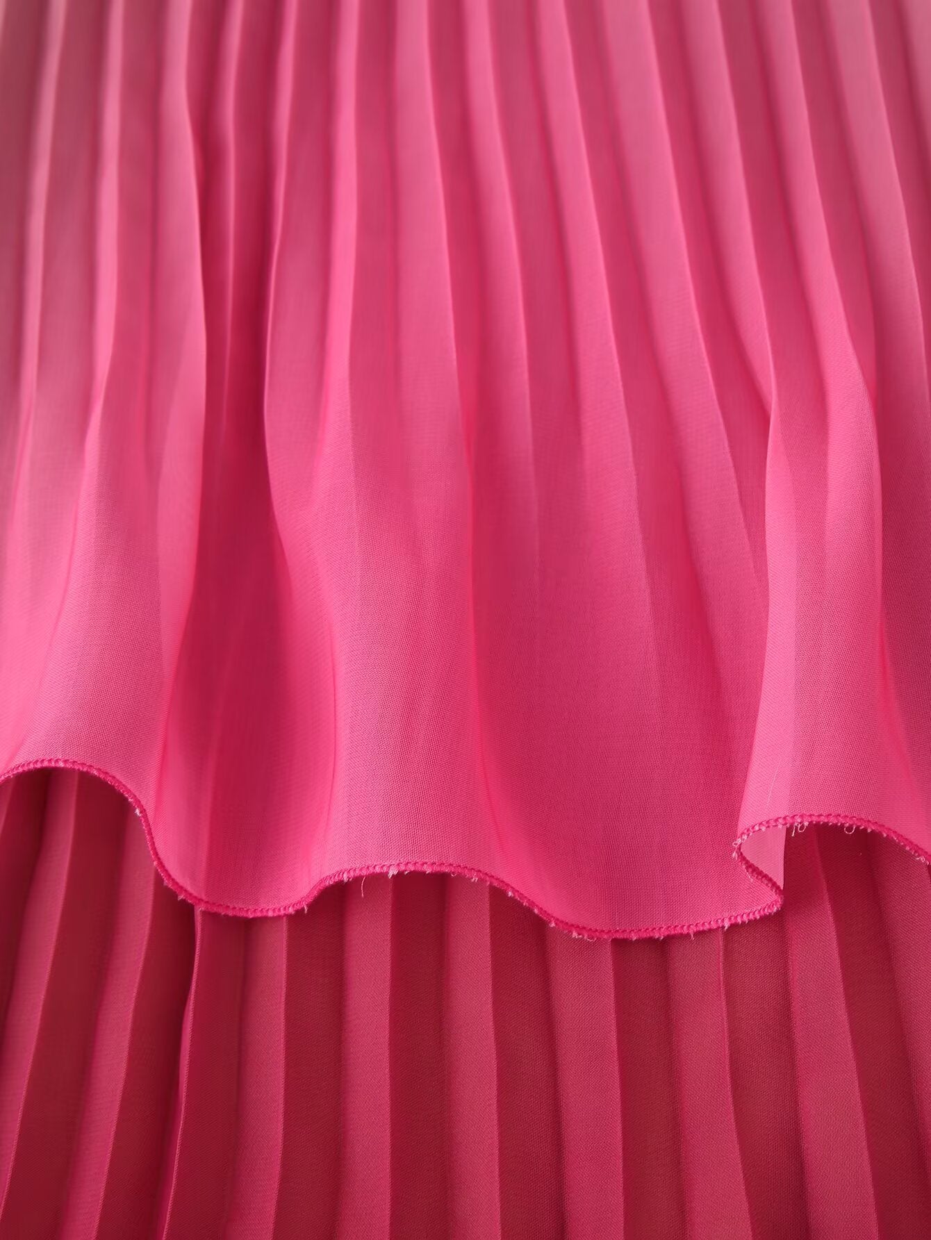 Ombre Pleated Tiered Maxi Dress