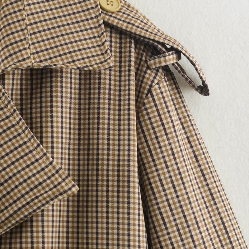 Marlis Gingham Trench