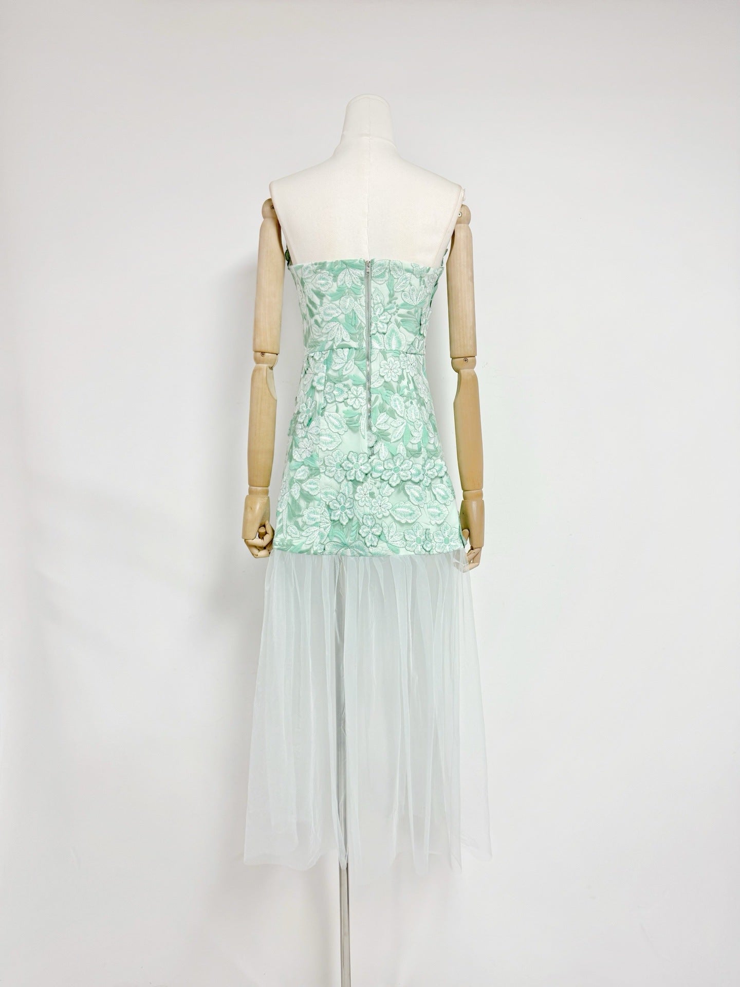 Verbena Guipure Lace and Tulle Maxi Dress