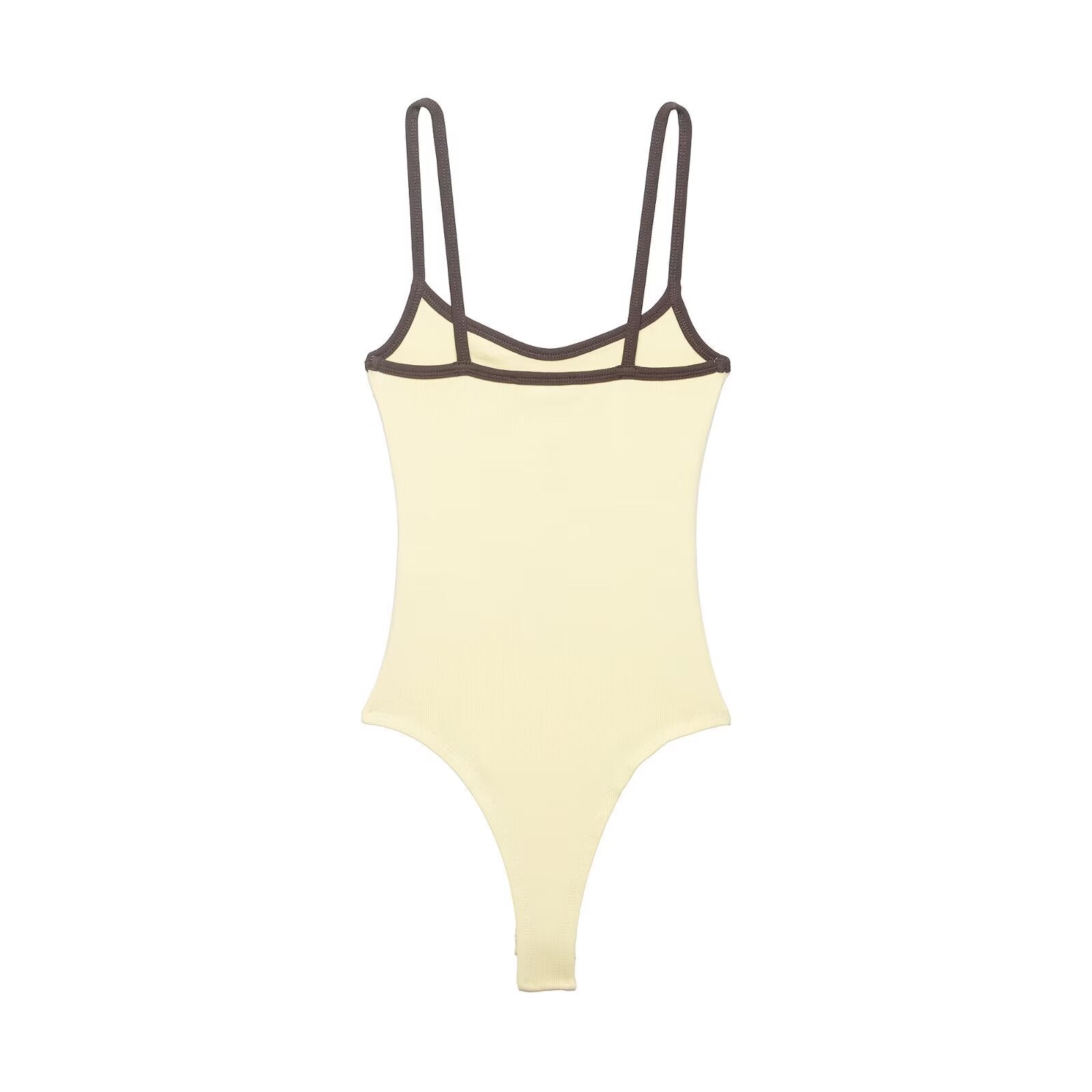 Contrast Trim Strappy Bodysuit
