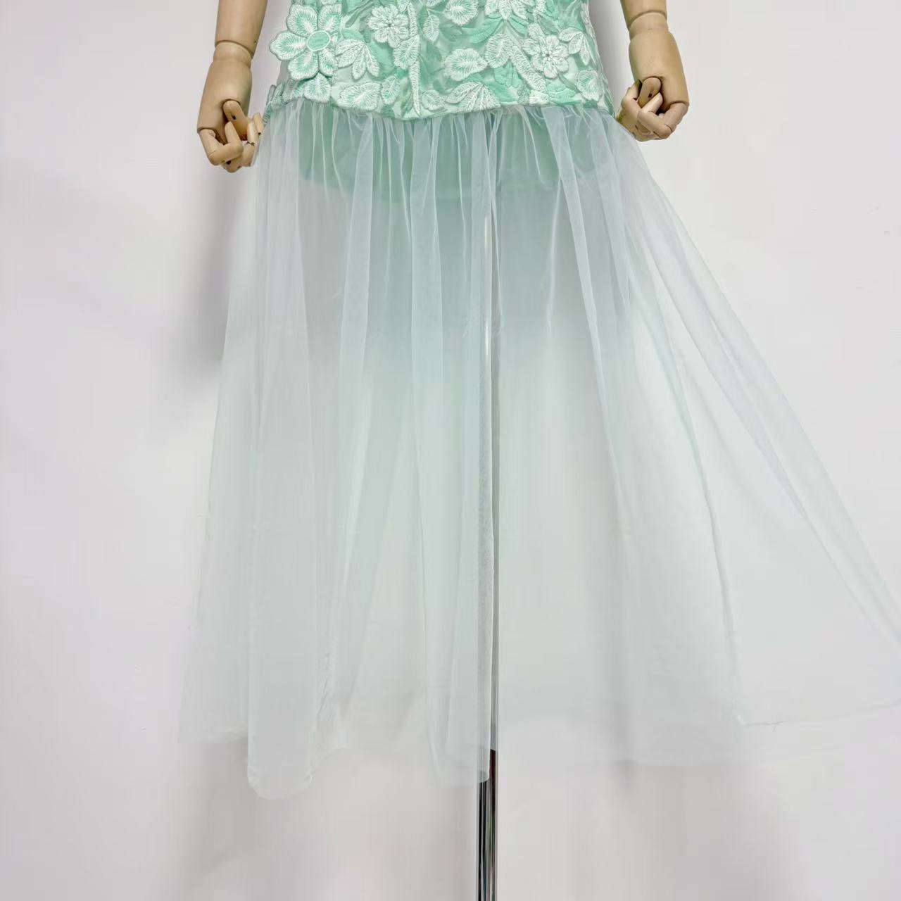 Verbena Guipure Lace and Tulle Maxi Dress