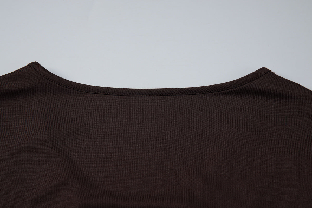 Cleo Ribbed Flounce Dress