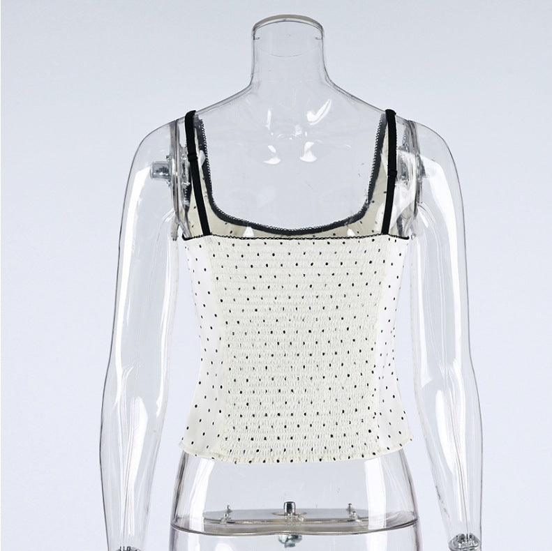 Calla Polka Dot Square-Neck Camisole