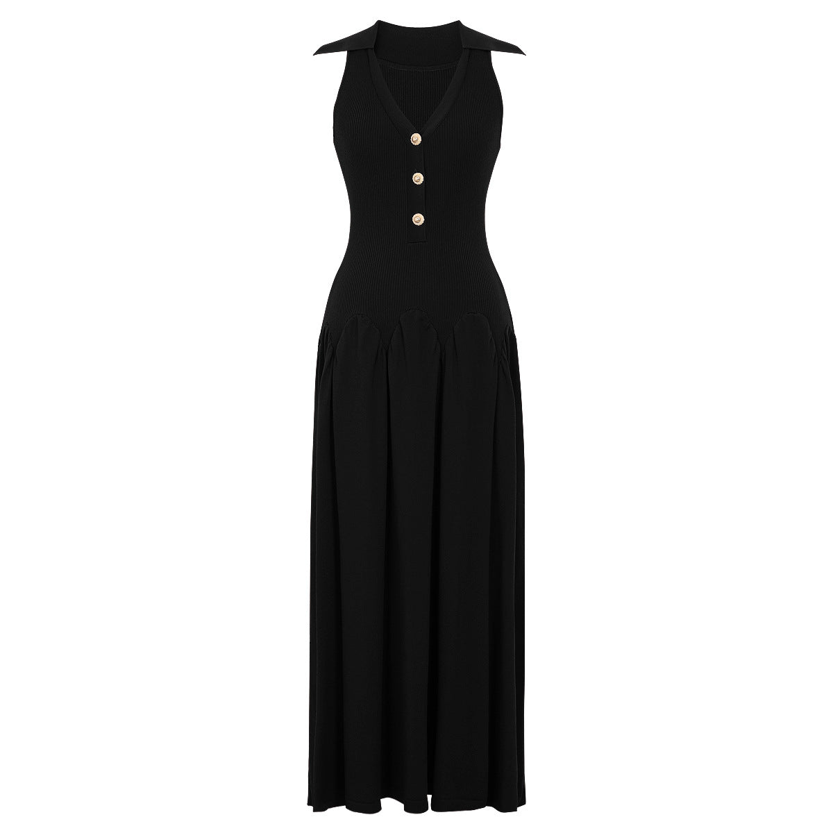 Noemi Ribbed Knit Column Maxi Dress