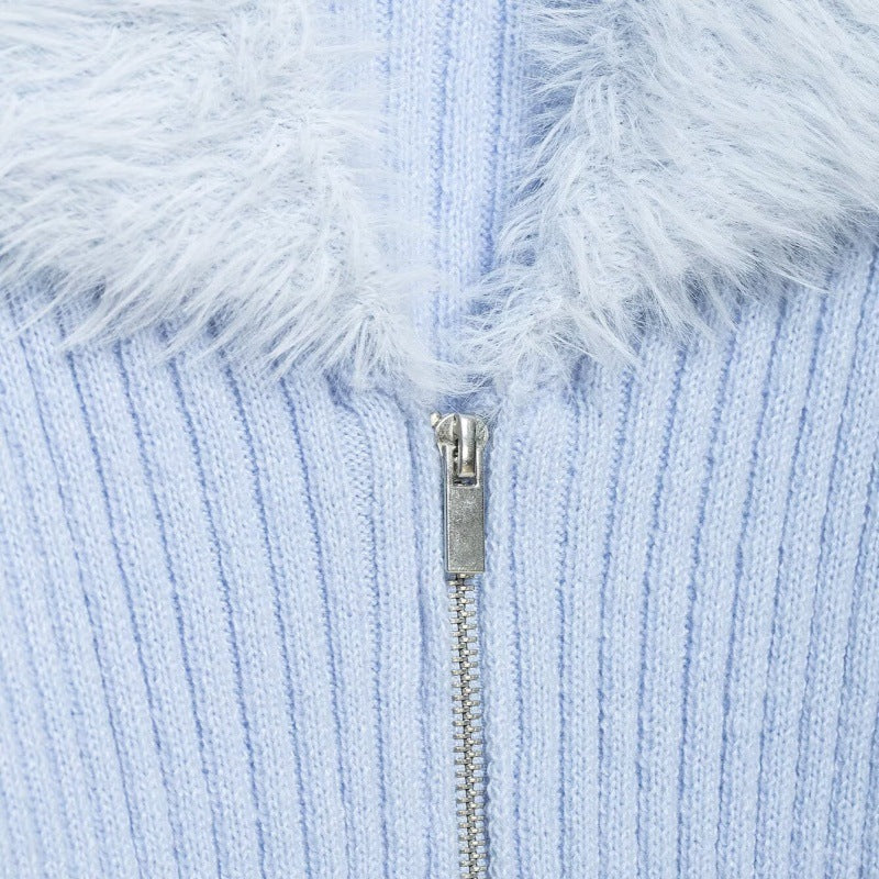 Kirsi Shag-Collar Cardigan