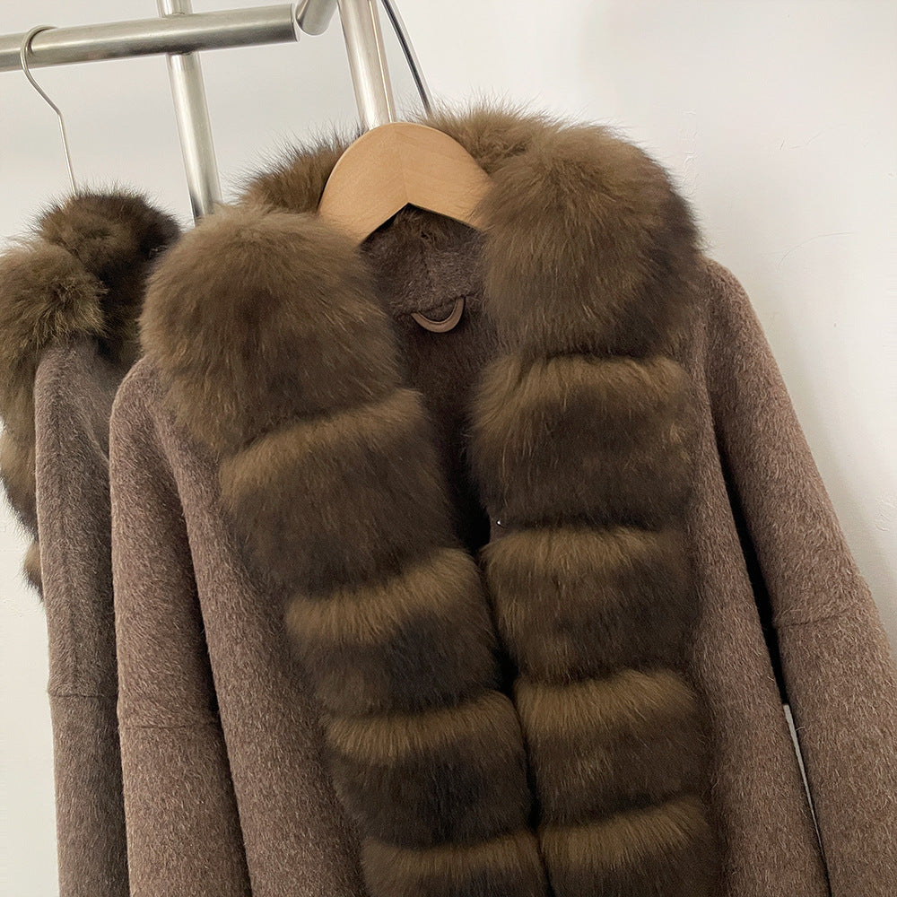 Rhiannon Fur-Placket Coat