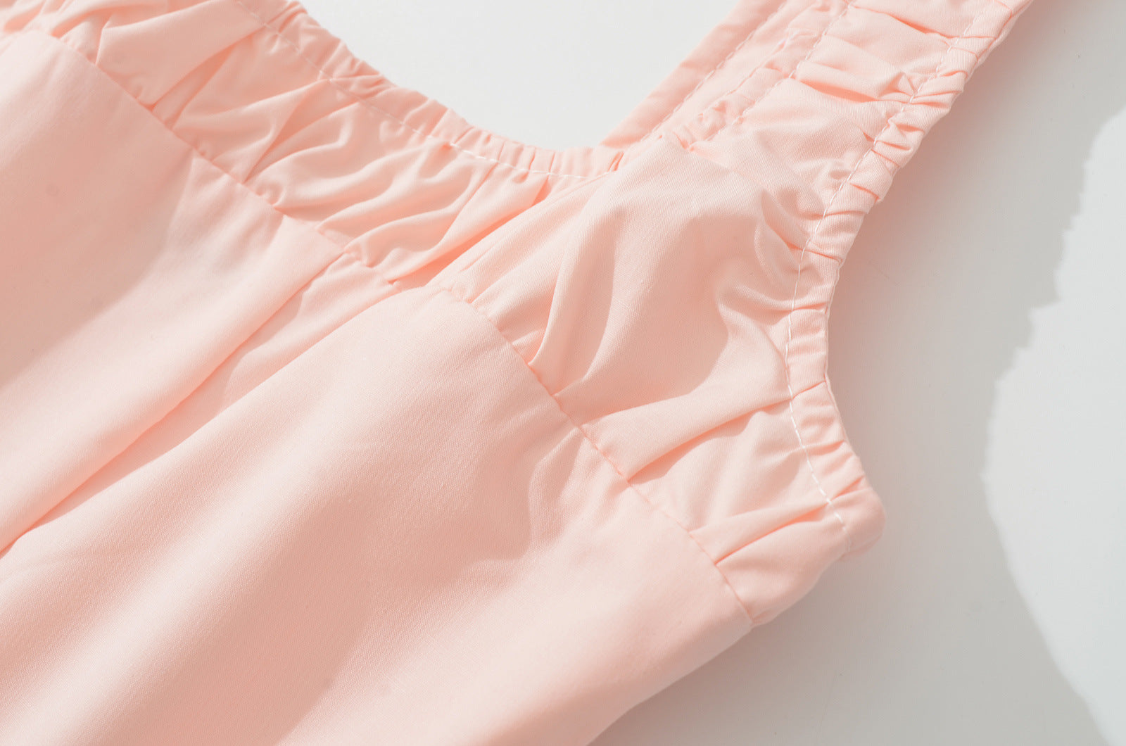 Ruffle Strap Gathered Fit-and-Flare Maxi Dress