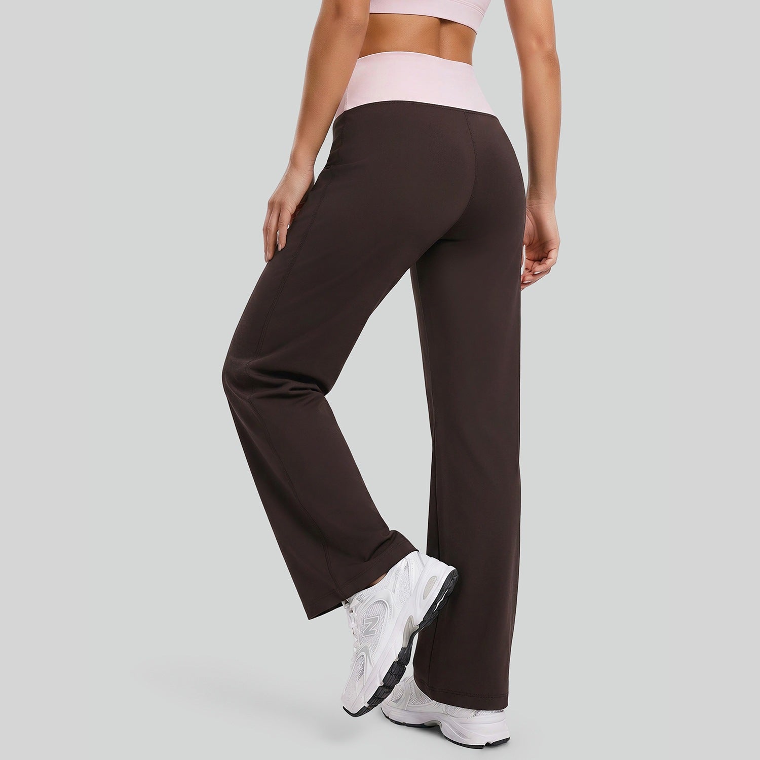 Fold Waist Wide Leg Yoga Pants