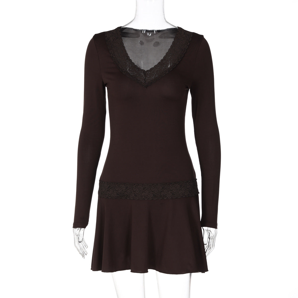 Cleo Ribbed Flounce Dress