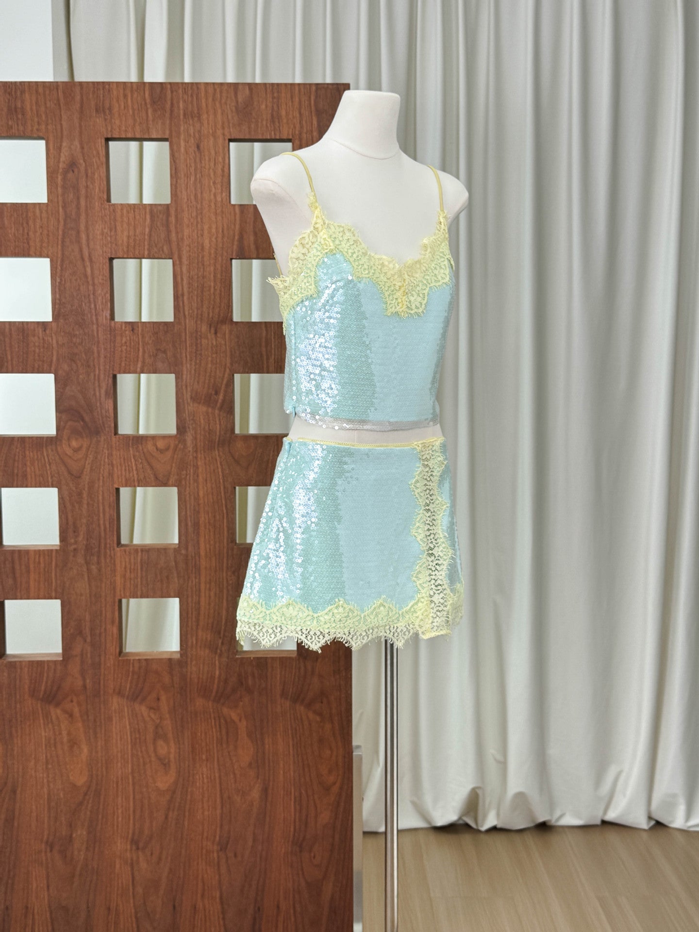 Elodie Sequin Lace Set