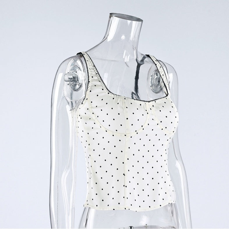 Calla Polka Dot Square-Neck Camisole