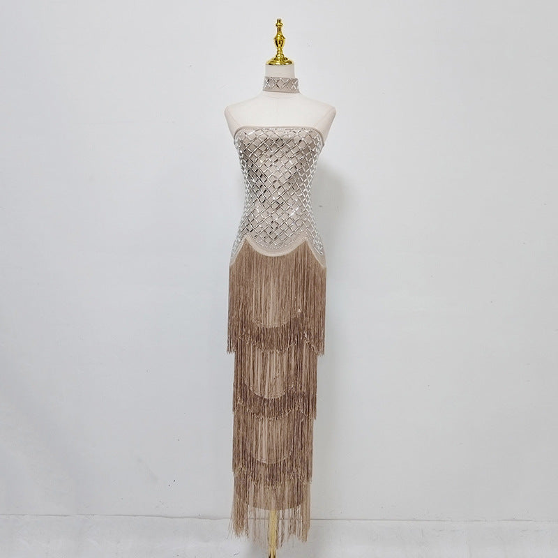 Delphine Fringe Maxi Dress