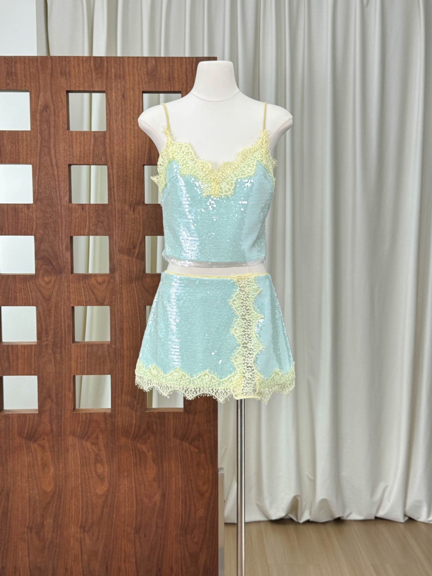 Elodie Sequin Lace Set