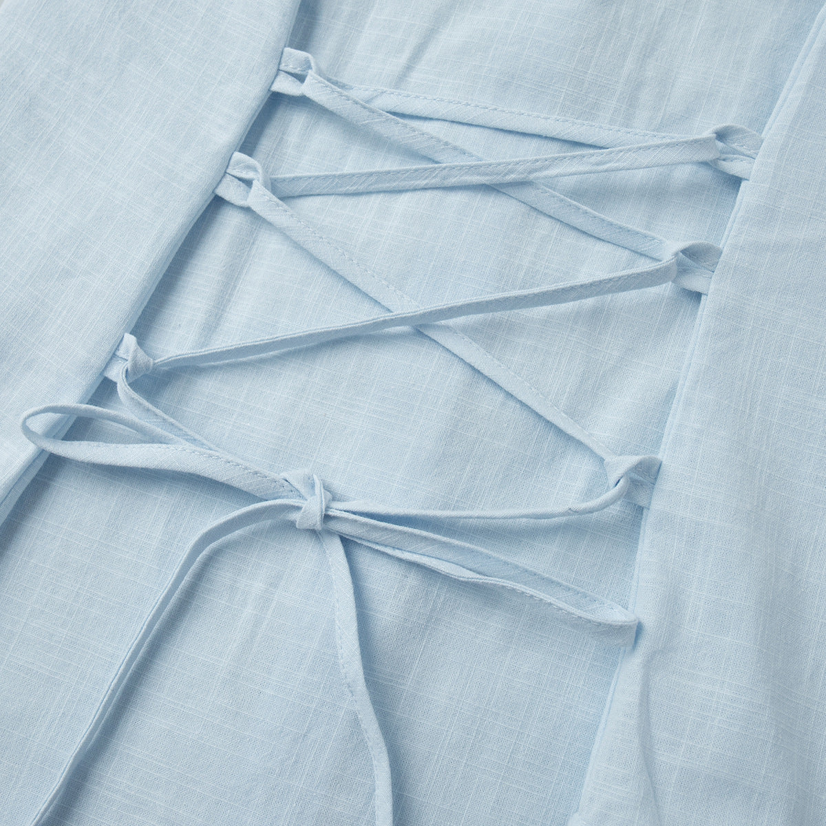 Amalie Lace-Back Tie-Waist Shirt