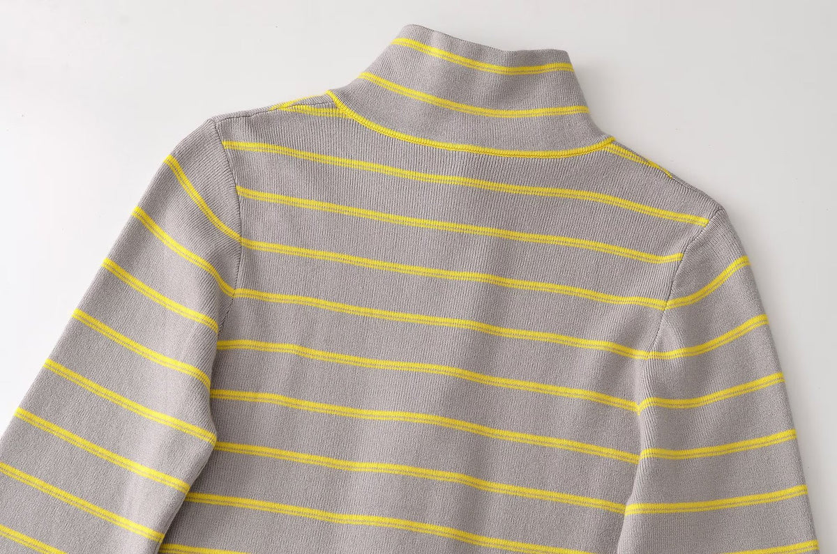 Hermione Striped Zip Knit