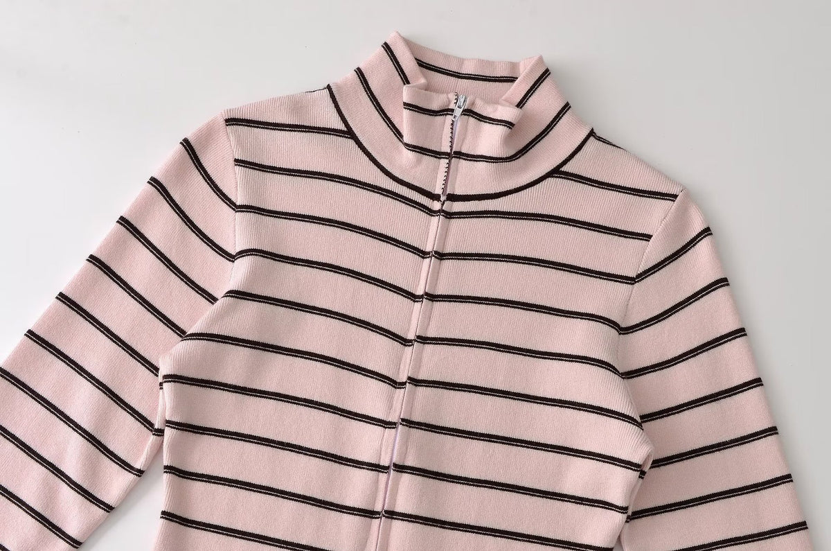 Hermione Striped Zip Knit