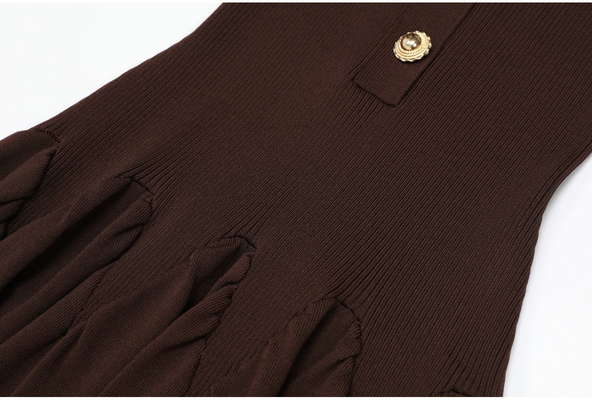 Noemi Ribbed Knit Column Maxi Dress