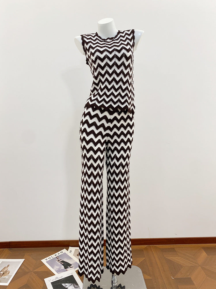 Strivelle Contrast Pants Set