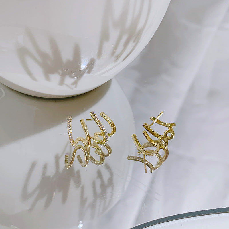 Pave Claw Stud Earrings
