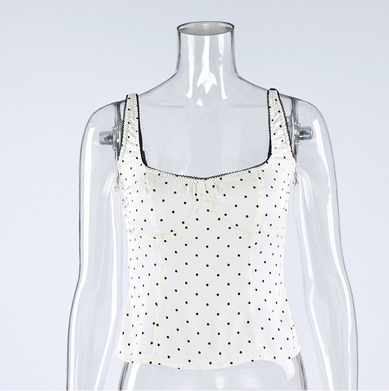 Calla Polka Dot Square-Neck Camisole
