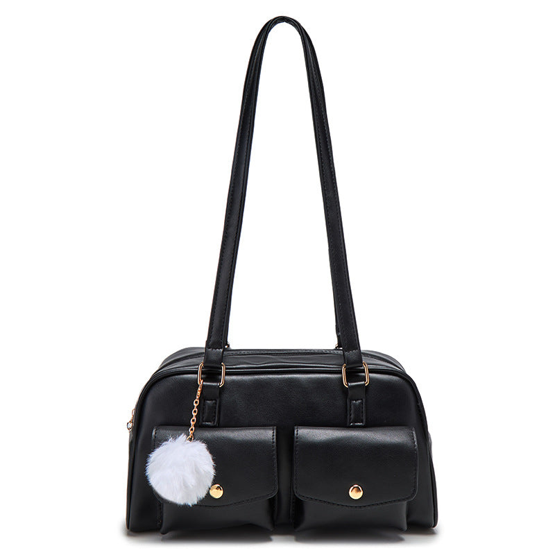 Dual-Pocket Camera Shoulder Bag