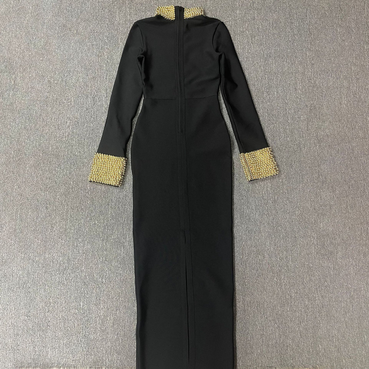 Zaira Gilded-Cuff Bandage Maxi