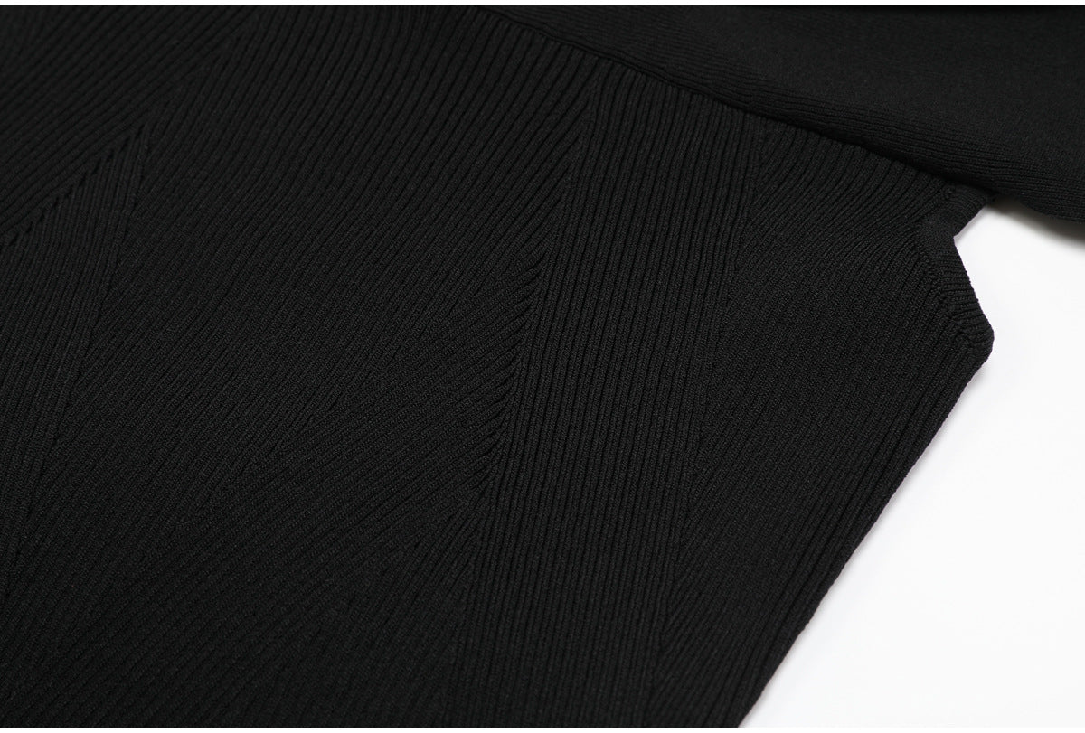 Elise Off-Shoulder Ribbed Knit Top