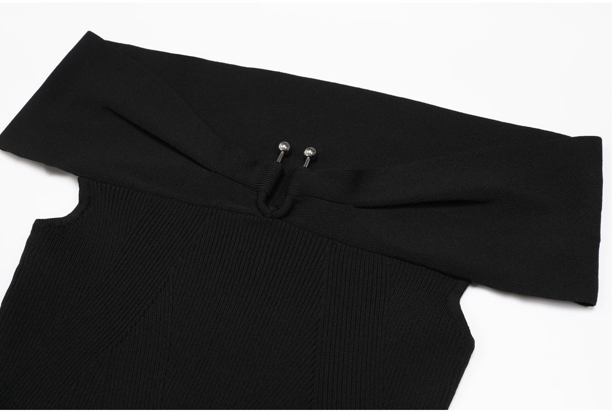 Elise Off-Shoulder Ribbed Knit Top