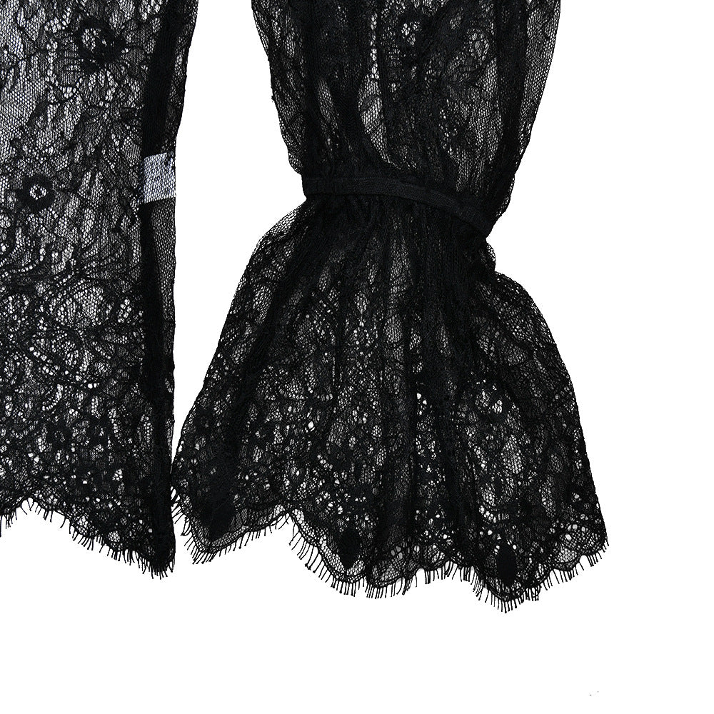 Sheer Lace Mini Dress