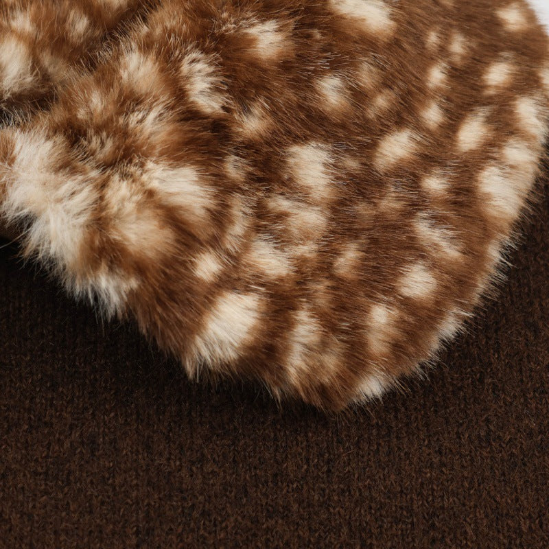 Brigida Fawn-Collar Cardigan