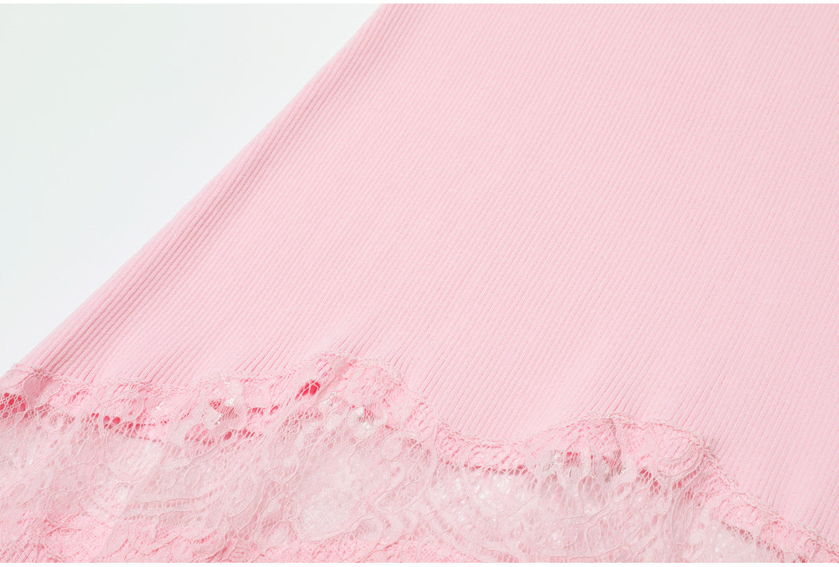 Liora Lace-Inset Knit Fishtail Maxi Dress