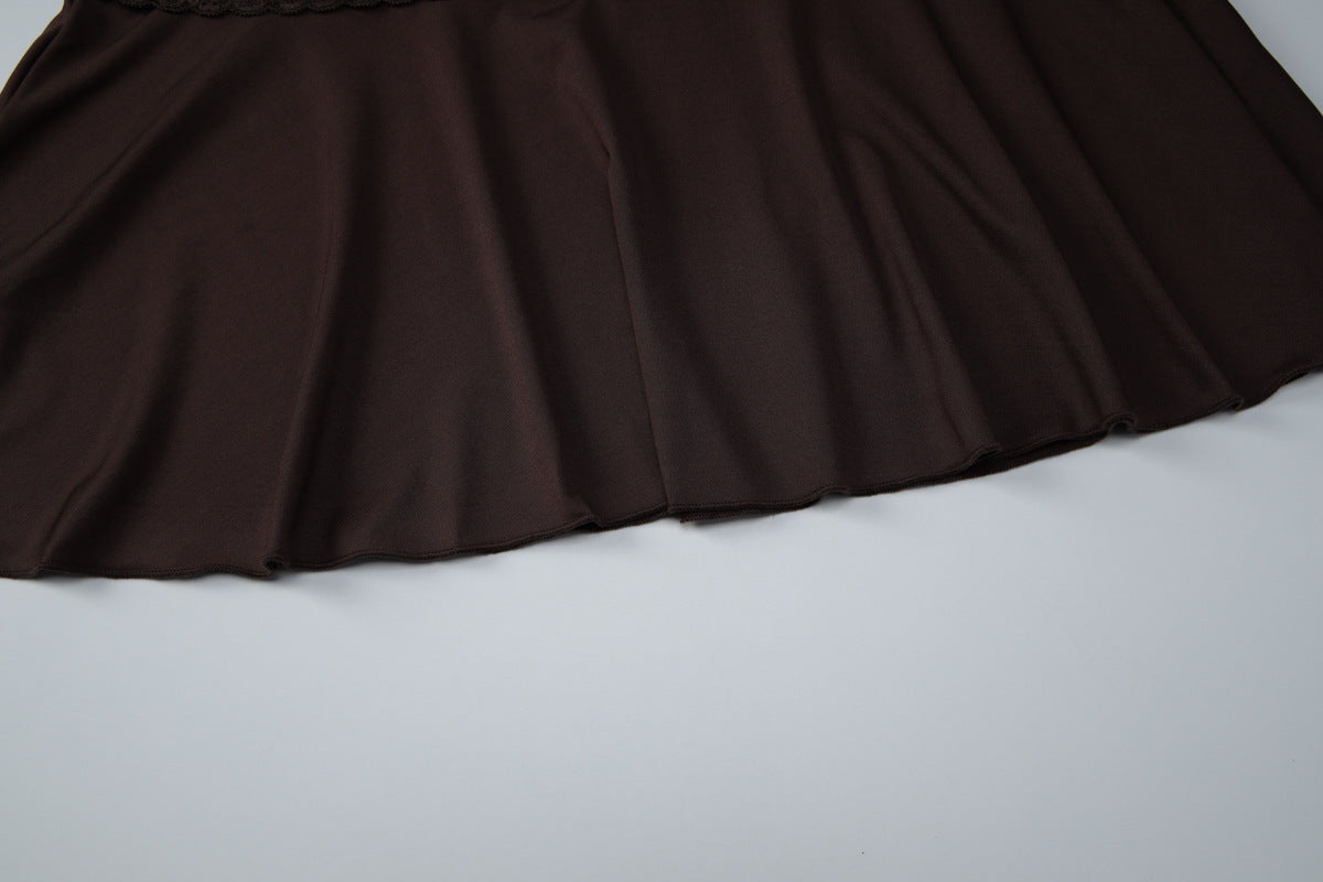 Cleo Ribbed Flounce Dress