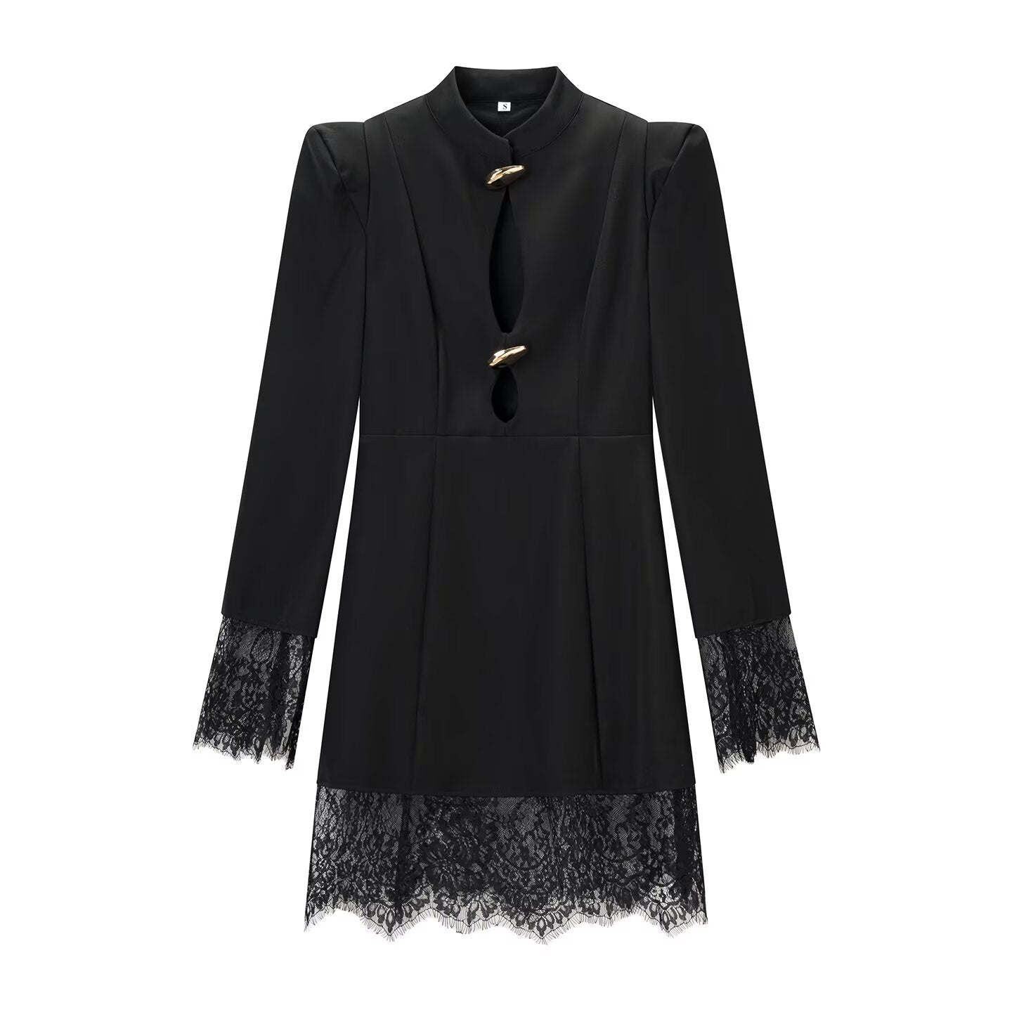 Delphine Keyhole Lace Dress