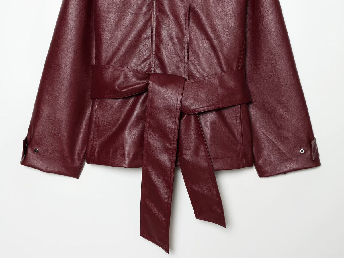 Vivienne Belted Moto Jacket