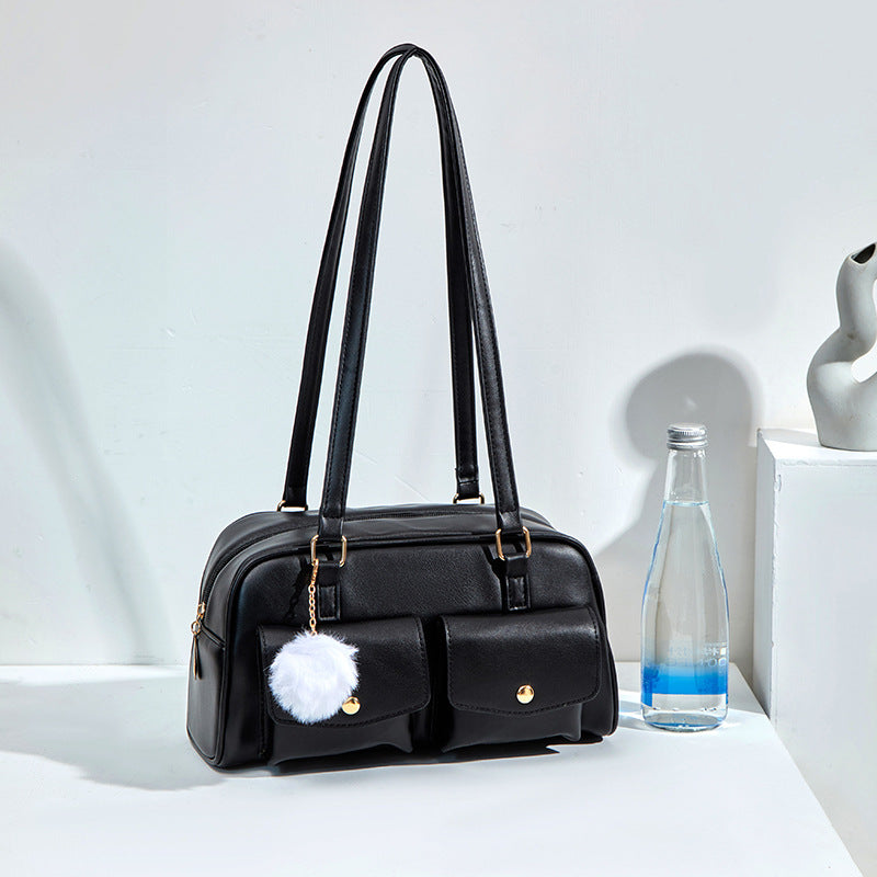 Dual-Pocket Camera Shoulder Bag
