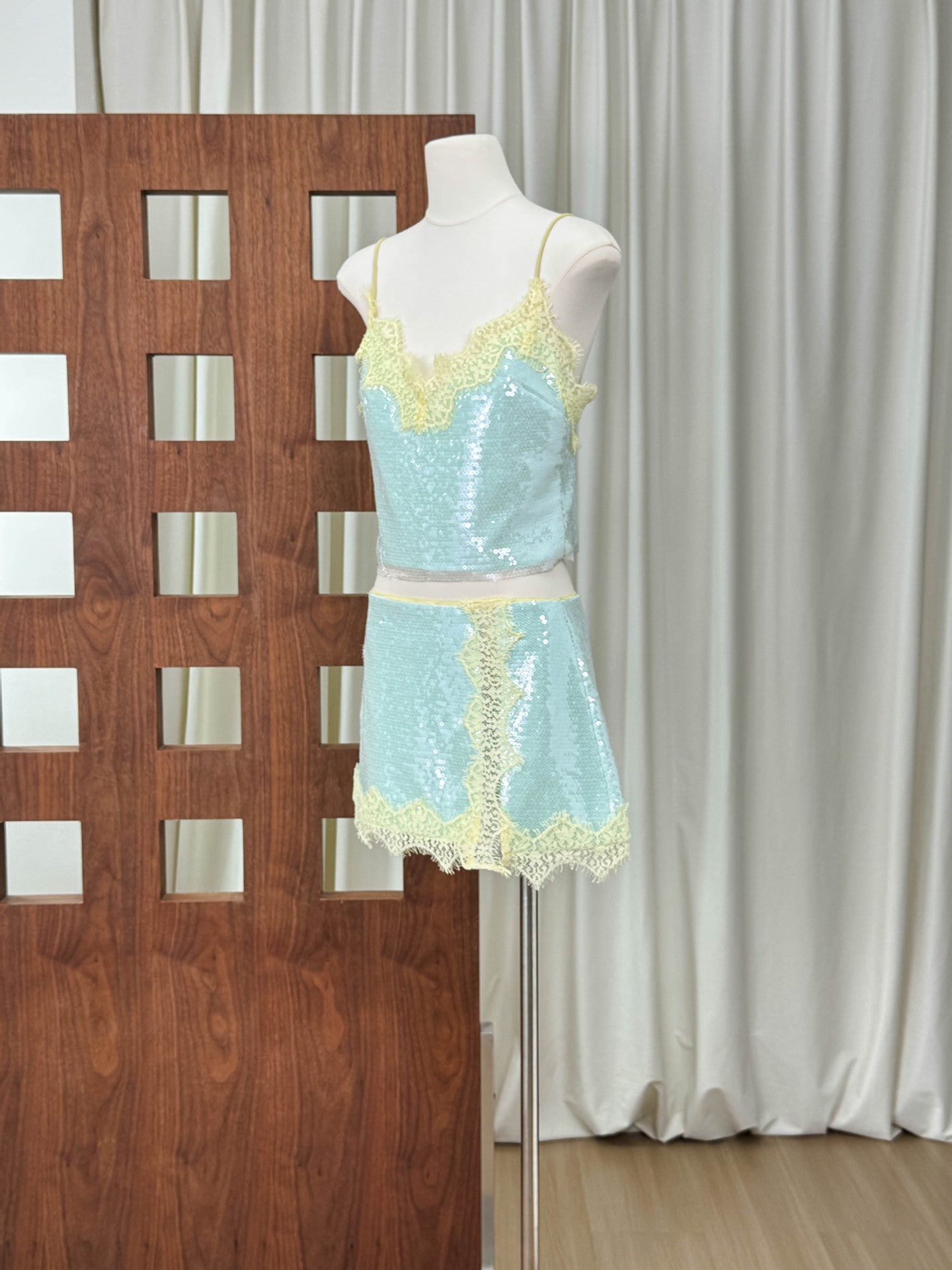 Elodie Sequin Lace Set