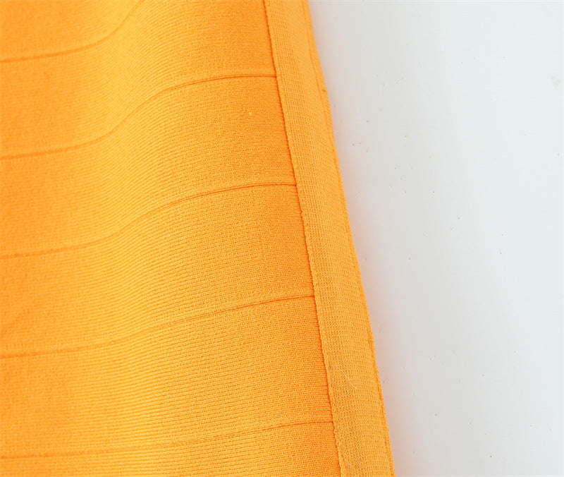 Bandage Halter V-Neck Bodycon Mini Dress
