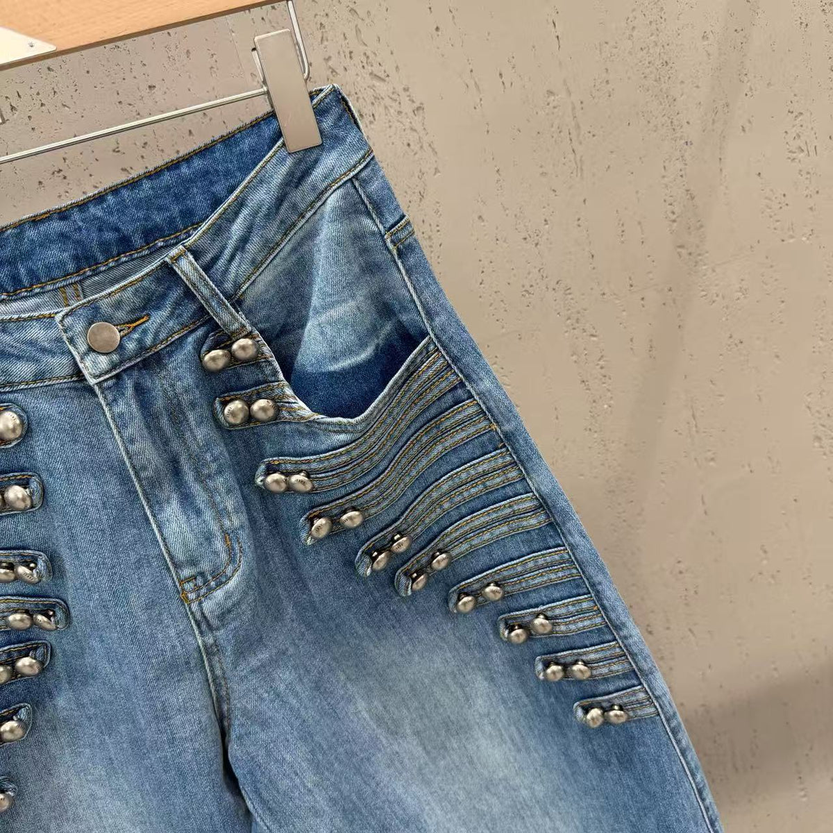 Elowen Studded Wide Jeans