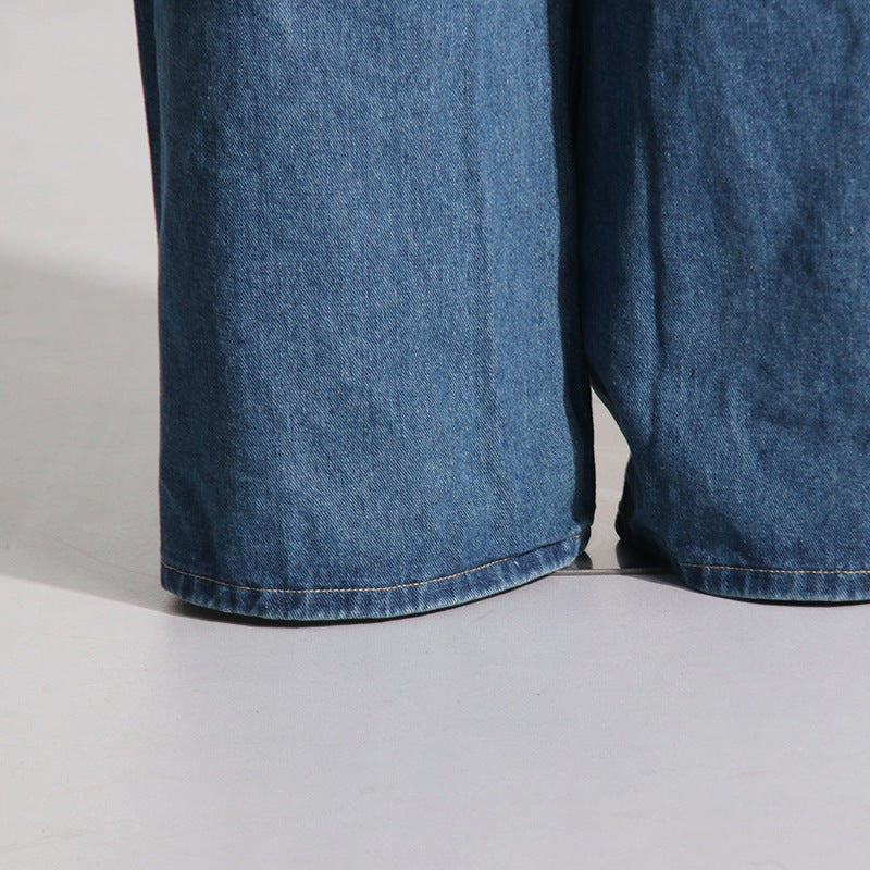 Heart Cut-Out Wide-Leg Jeans