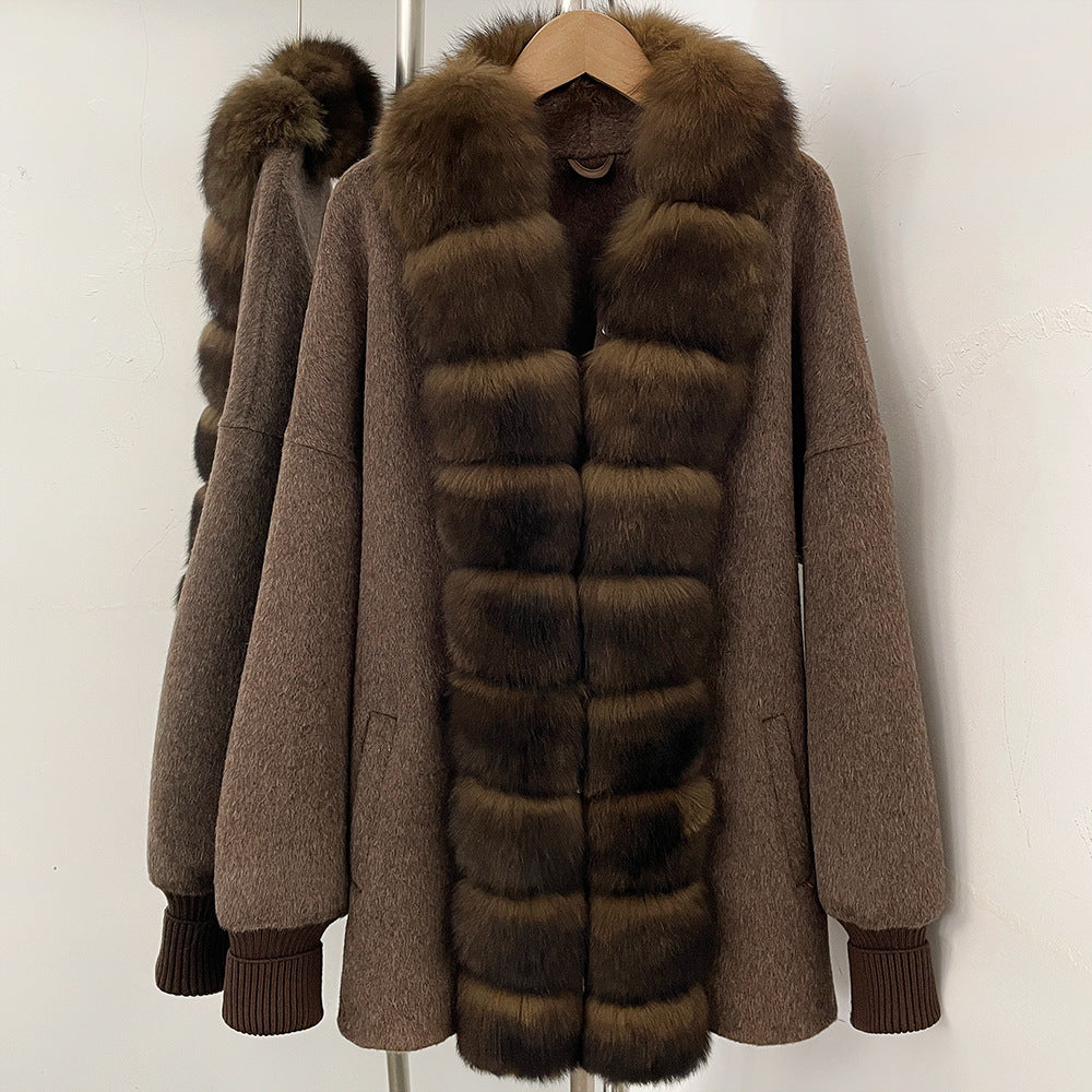 Rhiannon Fur-Placket Coat