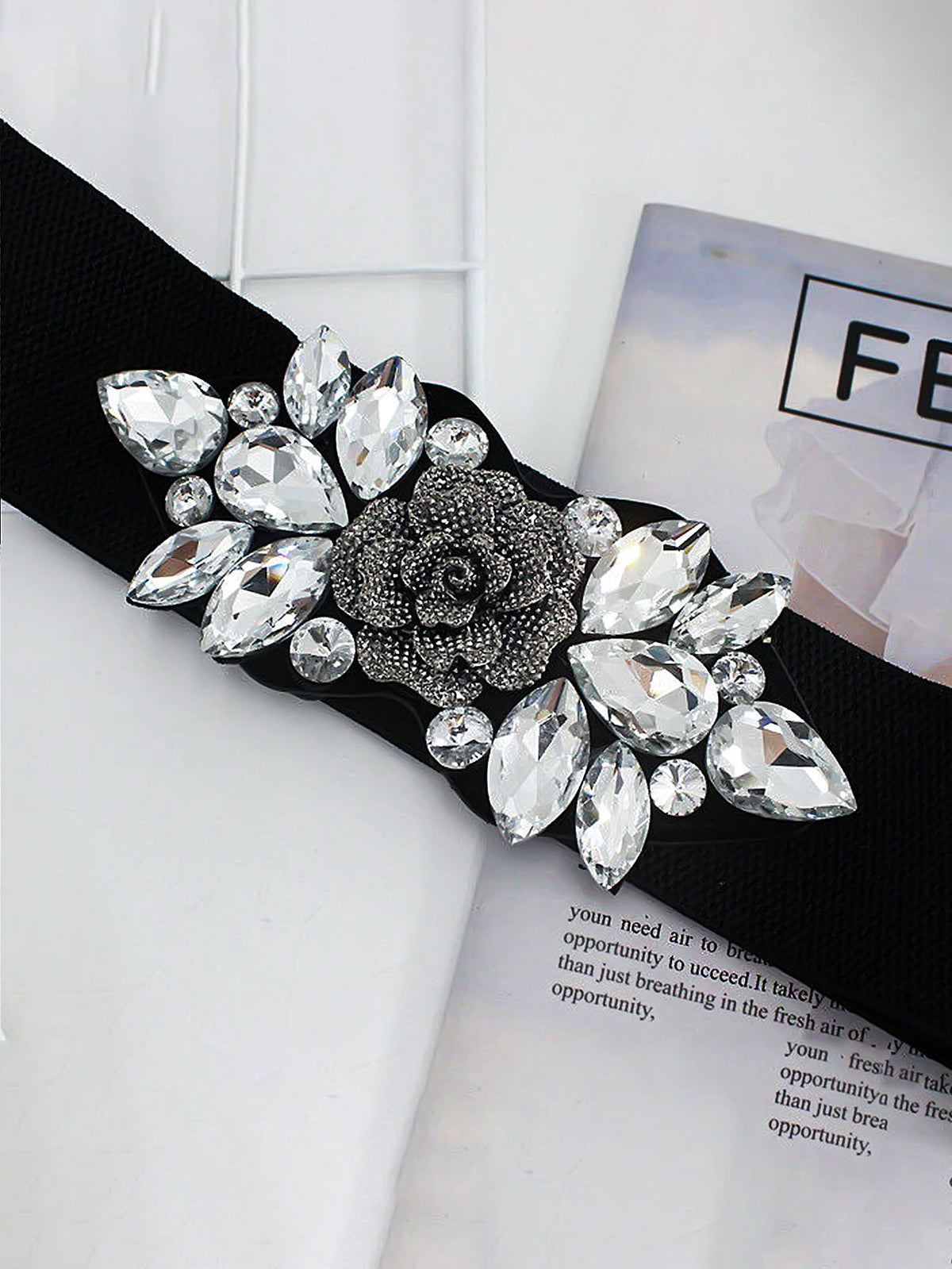 Rosalind Crystal Rose Waist Belt